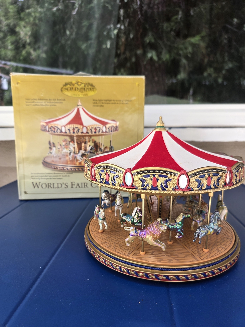 Vintage Christmas Village World's Fair Carousel